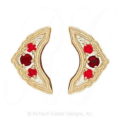 GS047-2 G - 14 Karat Gold Garnet Slide 